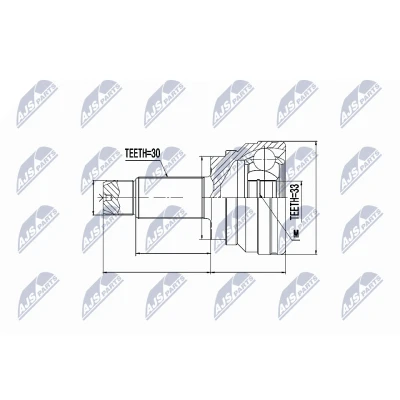 Afbeelding van Homokineet reparatie set, aandrijfas NTY NPZ BM 005