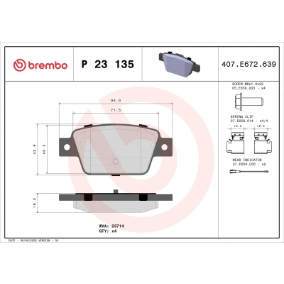 Afbeelding van Brembo Remblokset P 23 135