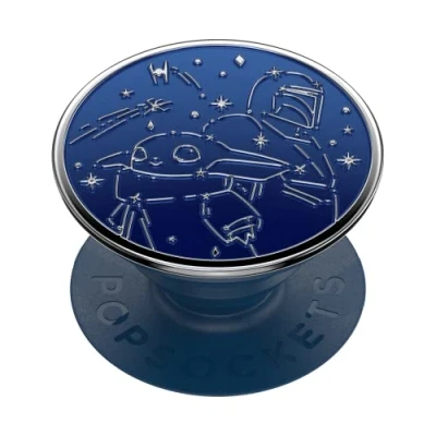 Afbeelding van PopSockets: PopGrip Uittrekbare Greep en Standaard voor Smartphones Tablets met een Verwisselbare PopTop Enamel Mandalorian Night