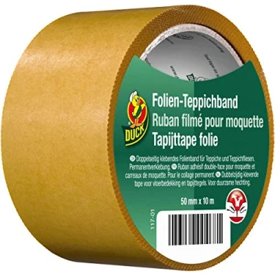 Afbeelding van Tapijttape Duck 10 meter (Dubbelzijdig, Folie, Kartelrand, 50 mm)