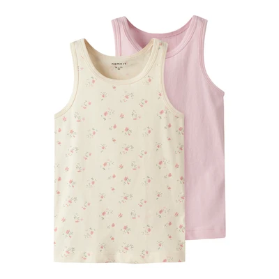 Afbeelding van NAME IT MINI hemd set van 2 ecru/lichtroze