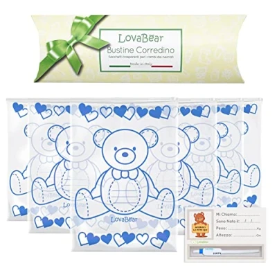 Afbeelding van SweetBaby 6 zakjes voor de babyuitrusting zakjes, ziekenhuiszakjes, transparant met hermetische schuifsluiting, geboorte, opslag van babyspullen, babyspullen