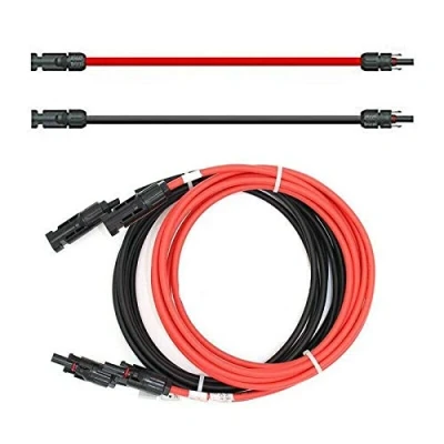 Afbeelding van SOLARTRONICS Verlengkabel aan beide kanten, solarstekker, solarkabel rood/zwart 4 mm² inclusief Stekkerlengte: 2 x 5m