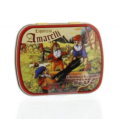 Afbeelding van Amarelli Laurierdrop blikje munt chicchi 20 g
