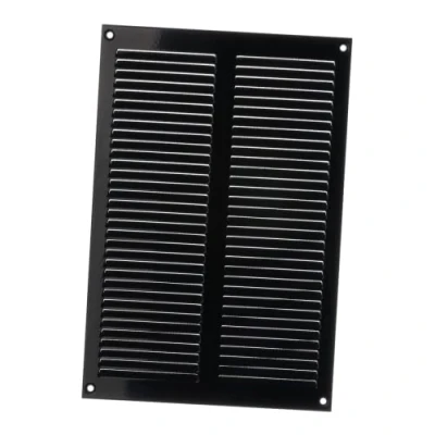 Afbeelding van 200x300mm Ventilatierooster met Insectenhor Metalen Ventilatieroosters Toevoer en Afvoerrooster Staal, Zwart