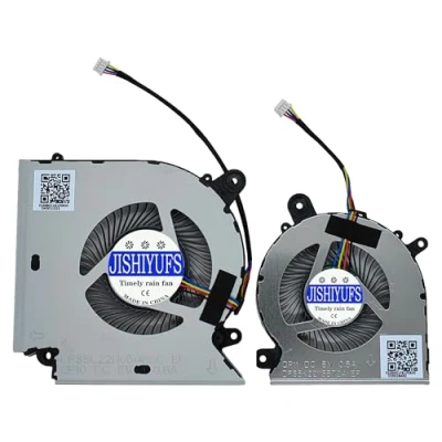 Afbeelding van JISHIYUFS Nieuwe CPU+GPU Koelventilator voor MSI Katana GF76 Pulse GL76 MS 17L1 GF66 11UC GL66 11UEK 1581 Series PABD08008SH N459 PAAD06015SL N460 DC5V 0.6A