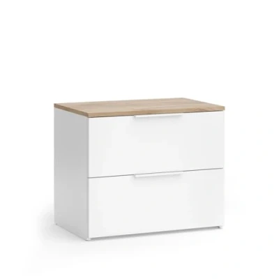 Afbeelding van Vicco Commode Wido, wit/Sonoma, 60 x 50 cm met deur