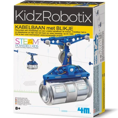 Afbeelding van 4M KIDZROBOTIX: kabelbaan uit blik 14cm / f r a n s t l i g e verpakking