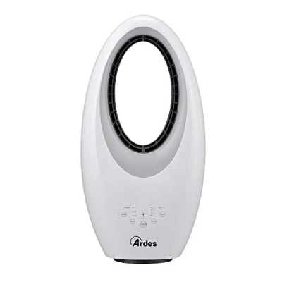 Afbeelding van ARDES AR5BL1 ventilator zonder vleugels, krachtig en stil, met afstandsbediening led nachtlampje, touch bediening timer, model Muna Bladeless