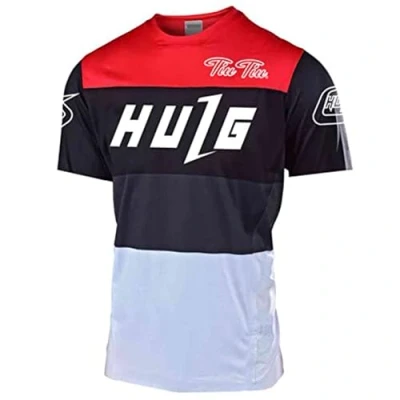 Afbeelding van Fietsshirt, voor heren, T shirt, korte mouwen, jersey, ademend, top, mountainbike, stadsfiets, multisport, fitness, stijl 19, M
