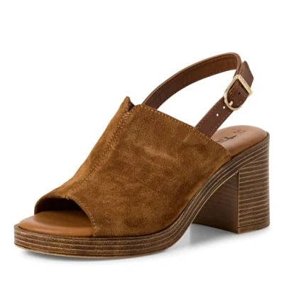Afbeelding van Tamaris Sandalen, Dames, Maat: 38, Cognac Schoenen