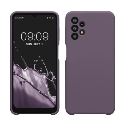 Afbeelding van kwmobile telefoonhoesje geschikt voor Samsung Galaxy A32 5G Hoesje met siliconen coating Smartphone case in Bleke iris