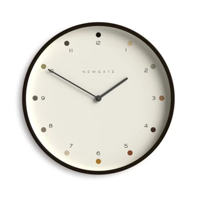 Afbeelding van Newgate Mr Clarke Dot Wall Clock in Dark Wood