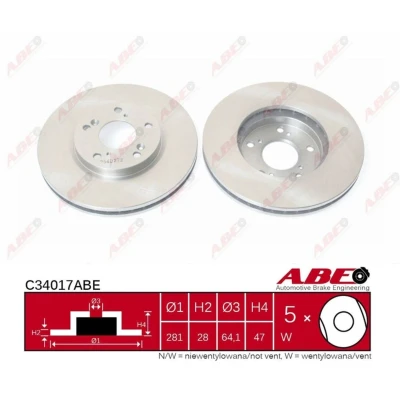Afbeelding van ABE Remschijven C34017ABE