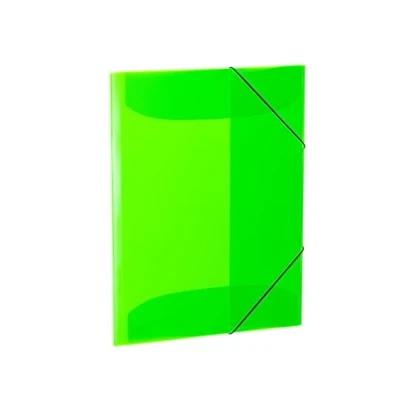 Afbeelding van HERMA 19699 Verzamelmap A3 doorschijnend neon groen, kinderhoekspanner map van kunststof met binnenklep en elastiek, stabiele plastic voor jongens meisjes