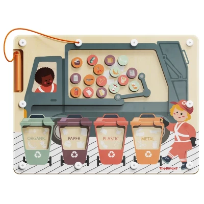 Afbeelding van Afvalsorteerder TOP BRIGHT Magnetisch doolhof Afvalsortering Metaal Papier Plastic