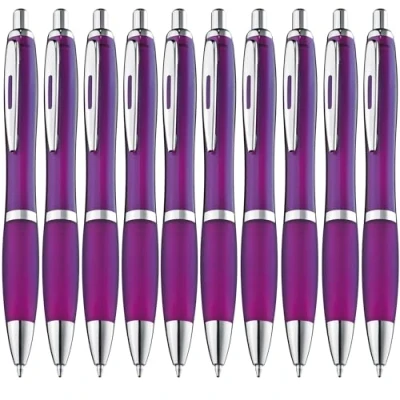 Afbeelding van ZENSCRIBE® Ergonomische balpen, 20 stuks, premium balpenset, hoogwaardig, antislip pen voor eenvoudig en zacht schrijven, blauwschrijvende paars