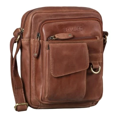 Afbeelding van STILORD &#039;Ryan&#039; Schoudertas Mannen Lederen Kleine Tas Crossbody Bag Vintage Geval 9.7 &#039;iPad Zak Boodschapper Echt lederen, Kleur:andorra bruin