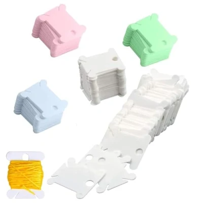 Afbeelding van Plastic Floss Spoelen,Xiuyer 400pcs Bobbins Cross Stitch Naaien Spoel Voor Katoenen Draad Opslag Craft Diy