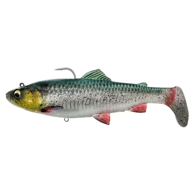 Afbeelding van Savage Gear 4D Trout Rattle Shad 12,5cm 35gr Medium Sinking Green Silver