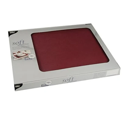 Afbeelding van Papstar, 100 placemats, stofachtig, vlies &quot;soft selection&quot; 30 cm x 40 bordeaux, #82322