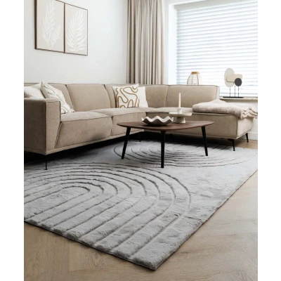 Afbeelding van Fluffy Vloerkleed Carvy Lichtgrijs 200x290 Cm