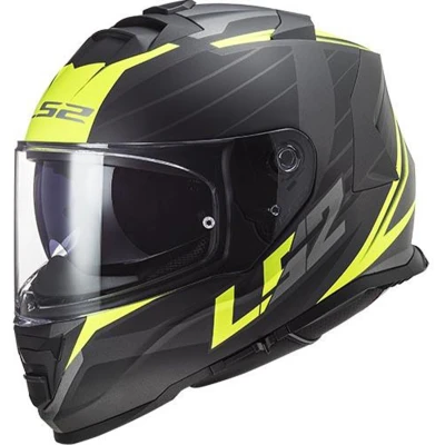 Afbeelding van LS2 FF800 STORM II NERVE M.BLACK H V YELLOW 06 S Maat Helm