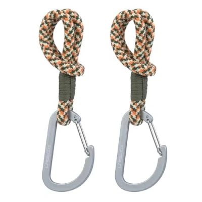 Afbeelding van Lässig MIX Stroller Hooks Cord Kinderwagenkoord met haken 2 pcs olive/red/vanilla