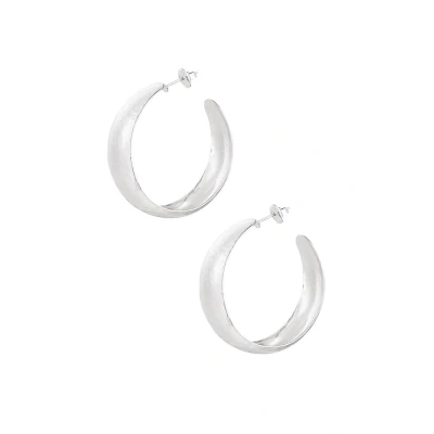 Afbeelding van Bijoutheek Oorknoppen Structuur Hoop Zilver