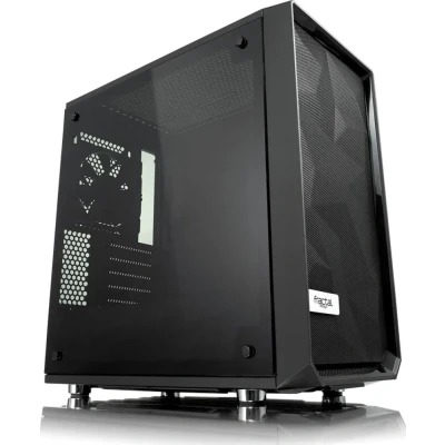 Afbeelding van Fractal Design FD CA MESH C Mini BKO TGD Meshify Blackout TG Dark Tint, PC behuizing (Micro ATX Tower met zijpaneel van gehard glas) Case Modding voor (High End) gaming PC, zwart
