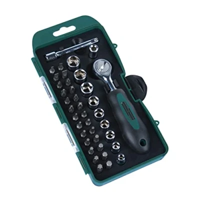 Afbeelding van Mannesmann Dop en bitset 1/4&#039;&#039; 38 delig