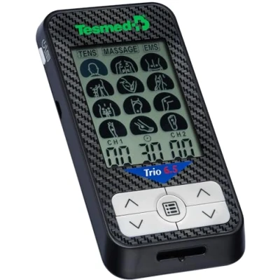 Afbeelding van TESMED Trio 6.5: USB Oplaadbare Spier Elektrostimulator 36 Programma&#039;s, 40 Intensiteitsniveaus, 4 Elektroden EMS, TENS en Massage Ideaal voor Fitness Pijntherapie