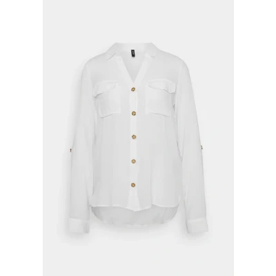Afbeelding van Vero Moda Tall Vmbumpy Shirt NEW Overhemdblouse, Dames, Maat: XS, Snow white