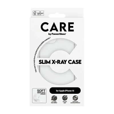 Afbeelding van CARE by PanzerGlass Fashionable Case Transparant X Ray Soft Basic iPhone 15