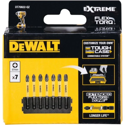 Afbeelding van DeWalt Accessoires Bitset Houder + IMPACT Torsion 57 mm PZ1 x2, PZ2 x3, PZ3 x2 DT70822 QZ