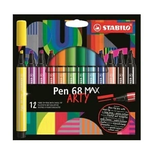 Afbeelding van Viltstift STABILO Pen 68 /12 Max Arty assorti etui à 12 stuks