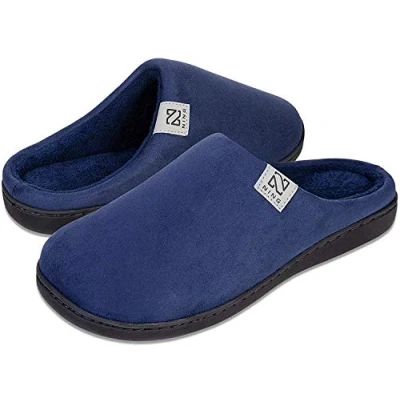 Afbeelding van Slippers Heren Dames pantoffels Winter Warm Traagschuim Huisschoenen Indoor Outdoor voor men en vrouwen (Donkerblauw, 40/41 EU)