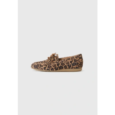 Afbeelding van Paul Green Bootschoenen, Dames, Maat: 37, Leopardino sahara Veloursleer
