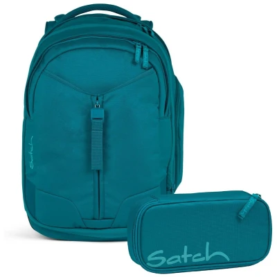 Afbeelding van Satch schoolrugzakset MATCH Deep Petrol 2 delig, incl. etui