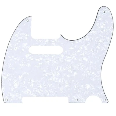 Afbeelding van Musiclily 11 Schroefgaten 60s 64 Vintage stijl SSS Strat Gitaar Slagplaat voor American Stratocaster, 4 laags White Pearl