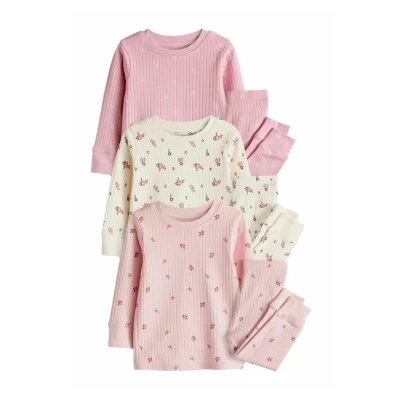 Afbeelding van Next Floral 3 Packregular FIT SET Pyjama Pink white ditsy voor kinderen, Maat: 146,