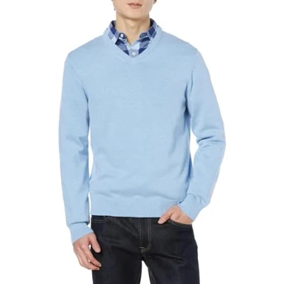 Afbeelding van Amazon Essentials Sweater met V hals voor heren,Lichtblauwe Heather,L