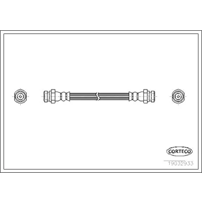 Afbeelding van CORTECO 19032933 Remslang Achteras 250mm MITSUBISHI: Pajero Pinin (V60) 1.8 GDI, 2.0 1999 2007
