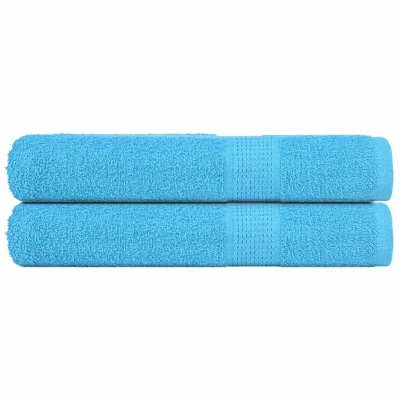 Afbeelding van vidaXL Handdoeken 2 st 360 g/m² 100x200 cm 100% katoen turquoise