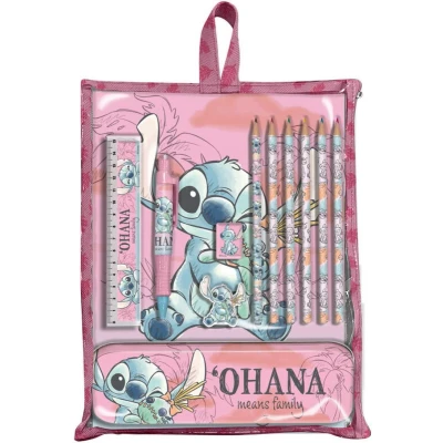 Afbeelding van Disney Lilo &amp; Stitch Tekenset Schoolset Etui Set Etui, Lineaal, Potloden