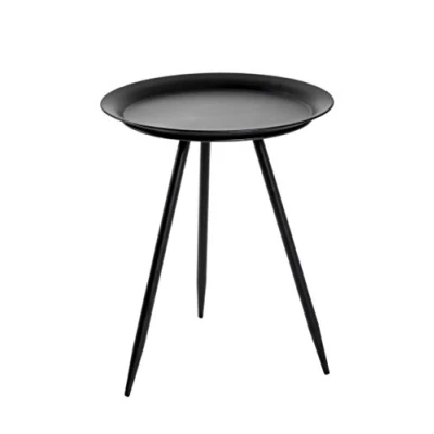 Afbeelding van HAKU Möbel salontafel, metaal, zwart, Ø 38 x H 47 cm
