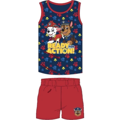 Afbeelding van Paw patrol Singlet pyjama Shortama Katoen Blauw Maat 122