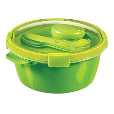 Afbeelding van CURVER Runder Behälter TO GO LUNCH KIT 1,6L Ronde houder, kunststof, groen, 22x22x11, 6