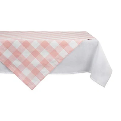 Afbeelding van DII Buffalo Check Collection, Klassiek Boerderij Tafelkleed, Tafelkruier, 40x40, Roze &amp; Wit