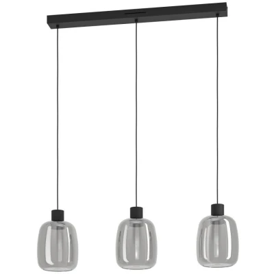 Afbeelding van EGLO connect.z Molochio Z Smart Hanglamp LED 88 cm Zwart/Smoke/Rookglas Instelbaar RGB &amp; wit licht Dimbaar Zigbee